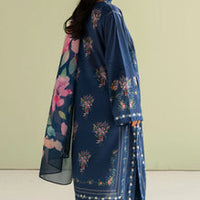 3 Piece Digital Printed Lawn Shirt Trouser and Dupatta BQ421