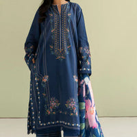 3 Piece Digital Printed Lawn Shirt Trouser and Dupatta BQ421