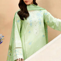 3 Pc Embroidered Lawn Shirt with Printed Polly Lawn Dupatta V2630