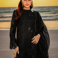 3 Pc Embroidered Lawn Shirt with Embroidered Organza Dupatta With Patches KH2640