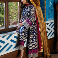 Zainab Chottani Unstichted 3 pc Lawn Printed Suit 10007