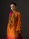 3 Piece Unstitched Embroidered and Printed SIlk Suit V228