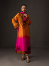 3 Piece Unstitched Embroidered and Printed SIlk Suit V228