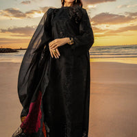 3 Pc Embroidered Lawn Shirt with Embroidered Organza Dupatta With Patches KH2640