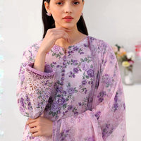 3PC Lawn Printed Shirt With Digital Printed Dupatta-1614