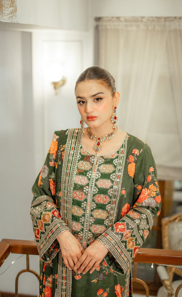 Luxury Silk 3 Piece Unstitched V262