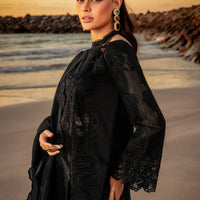 3 Pc Embroidered Lawn Shirt with Embroidered Organza Dupatta With Patches KH2640