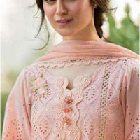 3 Piece Embroidered Lawn Shirt with Embroidered Bamber Chiffon Duppata V34