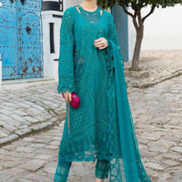 3Pc Embroidered Lawn Shirt with Embroidered Bamber Chiffon Dupatta MB2595