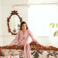 Qalamkar komal summer collection unstitched article V10014
