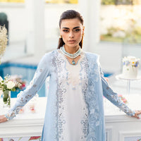 3 Pc Embroidered Lawn Shirt with Embroidered Chifoon Dupatta With Patches V2645