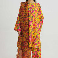 3 piece Digital Printed Lawn Suit with Sequins Monar Dupatta V506