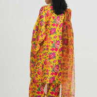 3 piece Digital Printed Lawn Suit with Sequins Monar Dupatta V506