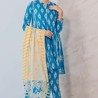 3 Piece Printed Lawn Shirt with Printed Monar Dupatta CH144