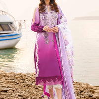 3 Piece Digital Printed Lawn Shirt with Monar Dupatta V96