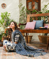 3PC-Printed Lawn Shirt With Voile Printed Dupatta V1542
