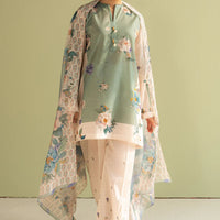 3Pc Digital Printed Lawn Shirt with Printed Dupatta CO 496