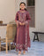 Lawn-3PC Embroidered Shirt with Chiffon Embroidered Dupatta V1321