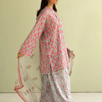 3Pc Digital Printed Lawn Shirt with Printed Dupatta CO 494