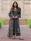 IZEL-3PC DHANAK EMBROIDERED SHIRT WITH WOOL PRINTED SHAWL & TROUSER V736