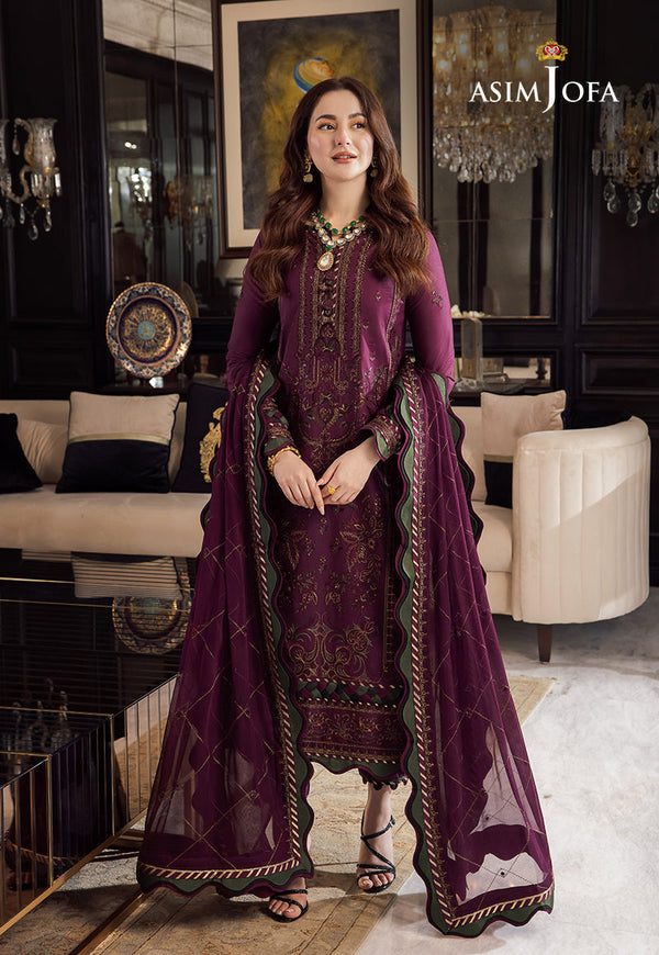 Dhanak 3PC Embroidered With Dhanak Embroidered Dupatta V668