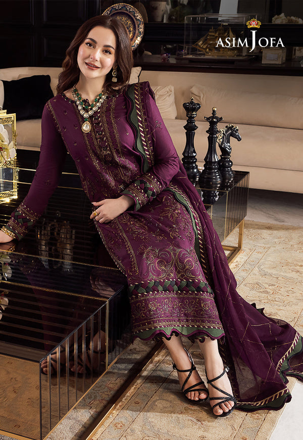 Dhanak 3PC Embroidered With Dhanak Embroidered Dupatta V668
