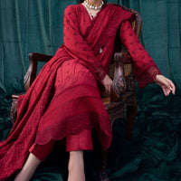 3 Piece Embroidered Lawn Suit with Lawn dupatta V24