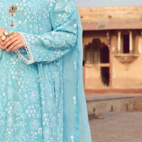 3 Piece Embroidered Lawn Shirt with Embroidered Chiffon dupatta BR08