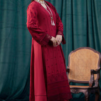3 Piece Embroidered Lawn Suit with Lawn dupatta V24