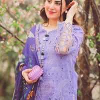 3 Piece Embroidered Lawn Shirt with Digital Printed Poly lawn Dupatta V04