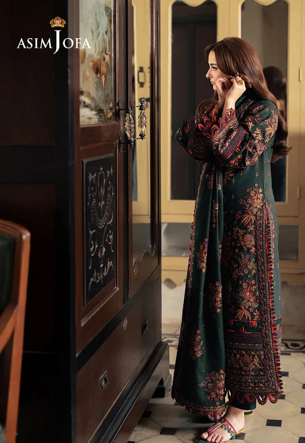 '-3PC DHANAK EMBROIDERED UNSTICHED SUIT V259
