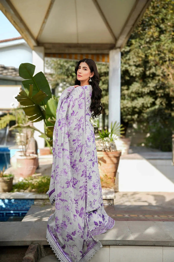 KARANDIPRINTED+EMBROIDERY UNSTITCH DRESS 3 PIECE 518W