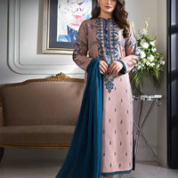 Asim Jofa Lawn-3PC Embroidered With Chiffon Dupatta-1062