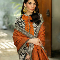 3 Pcs Digital Printed Lawn Shirt Trouser and Dupatta with Embroidered Patches ZC428