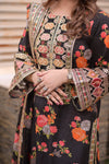 Luxury Silk 3 Piece Unstitched Black V263