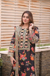 Luxury Silk 3 Piece Unstitched Black V263
