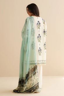 3Pc Digital Printed Lawn Shirt with Printed Dupatta CO 492