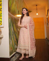3 Piece Embroidered Lawn Shirt with Embroidered Khadi Nat Dupatta V1049