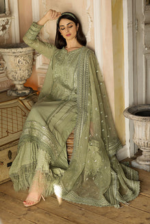 3 Piece Embroidered Lawn Shirt with Embroidered Organza Dupatta SN60
