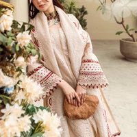 Click to enlarge 3Pc Embroidered Lawn Shirt with Embroidered Cotton Net Dupatta QL 2660