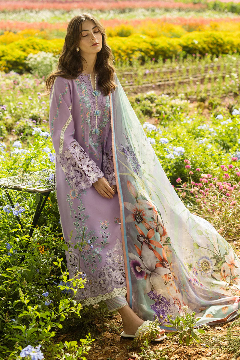 MUSHQ - 3PC LAWN EMBROIDERED SHIRT WITH SILK PRINTED DUPATTA AND TROUSER - BNU2197