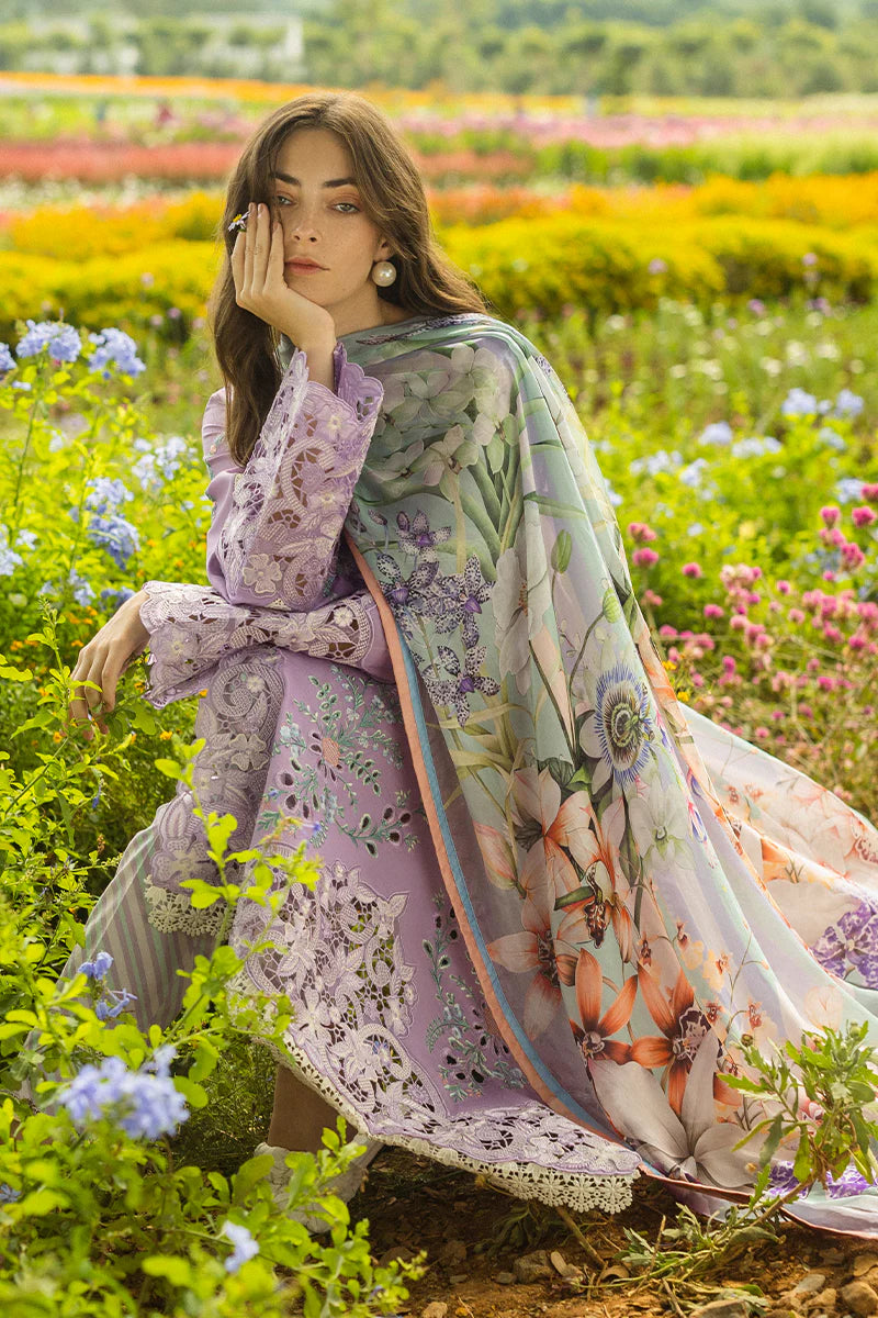 MUSHQ - 3PC LAWN EMBROIDERED SHIRT WITH SILK PRINTED DUPATTA AND TROUSER - BNU2197