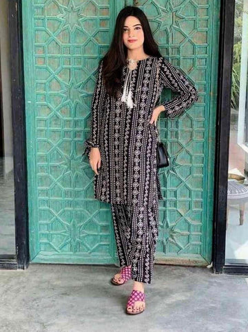 2 Piece Digital Printed Lawn Shirt and trouser V260