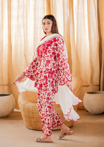 Digital Printed Lawn Shirt  Digital Printed Lawn trouser  Digital Printed Monar Dupatta V502