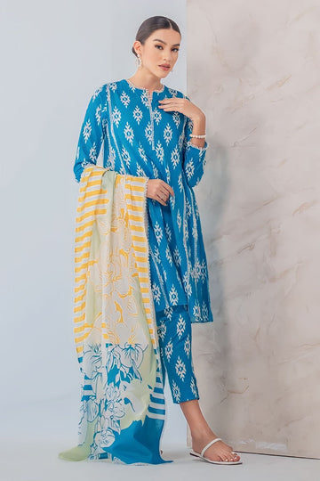 3 Piece Printed Lawn Shirt with Printed Monar Dupatta CH144
