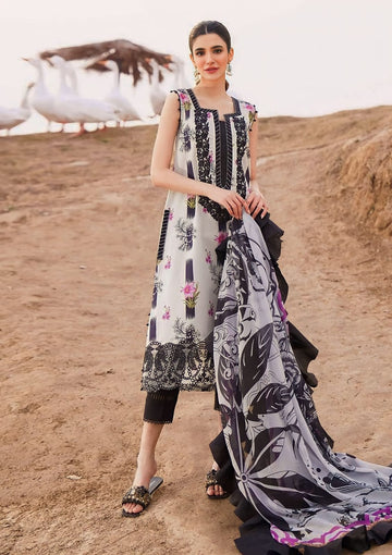 3 Piece Digital Printed Lawn Shirt with Monar Dupatta V79