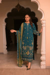 Dhanak Unstitched Embroidered Collection with kotrai Printed Dupata V57