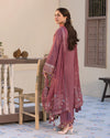 Lawn-3PC Embroidered Shirt with Chiffon Embroidered Dupatta V1321