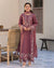 Dhanak-3PC Embroidered Shirt with chiffion Embroidered Dupatta V1321