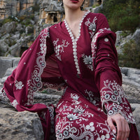 IMAGE-3PC LAWN EMBROIDERED SHIRT WITH MONARK EMBROIDERED DUAPATTA AND TROUSER-ADR-3715